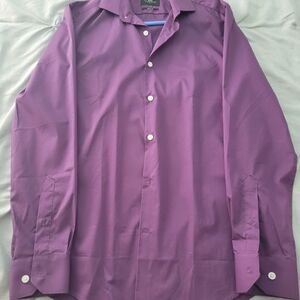 Miss London Rich Purple Men's Dress Shirt